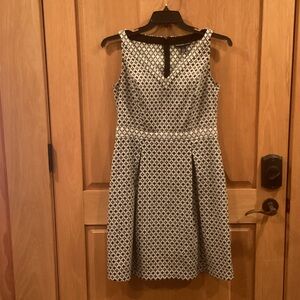 American Living Black and White Patterned Mini Dress